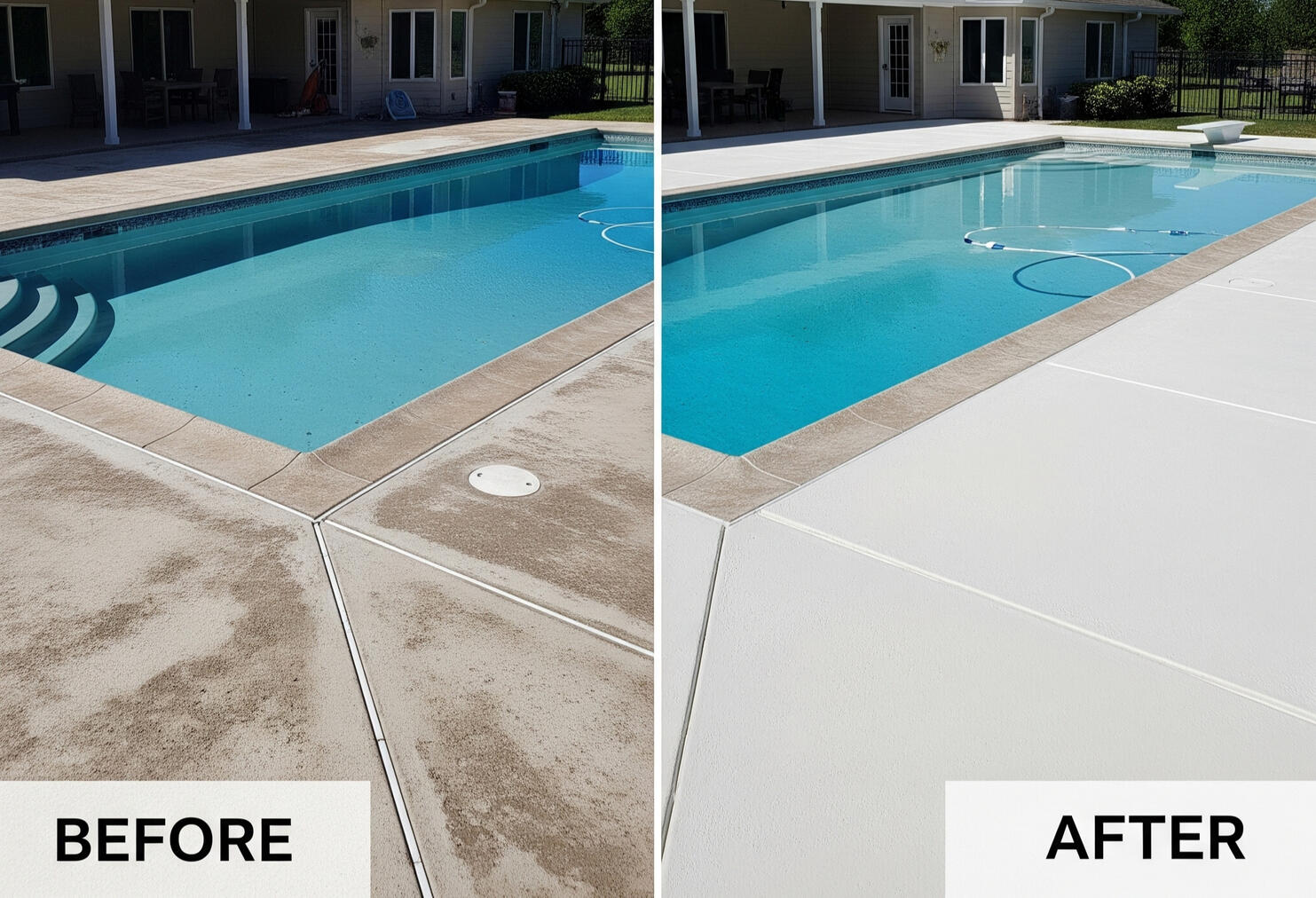 Pool deck concrete repair